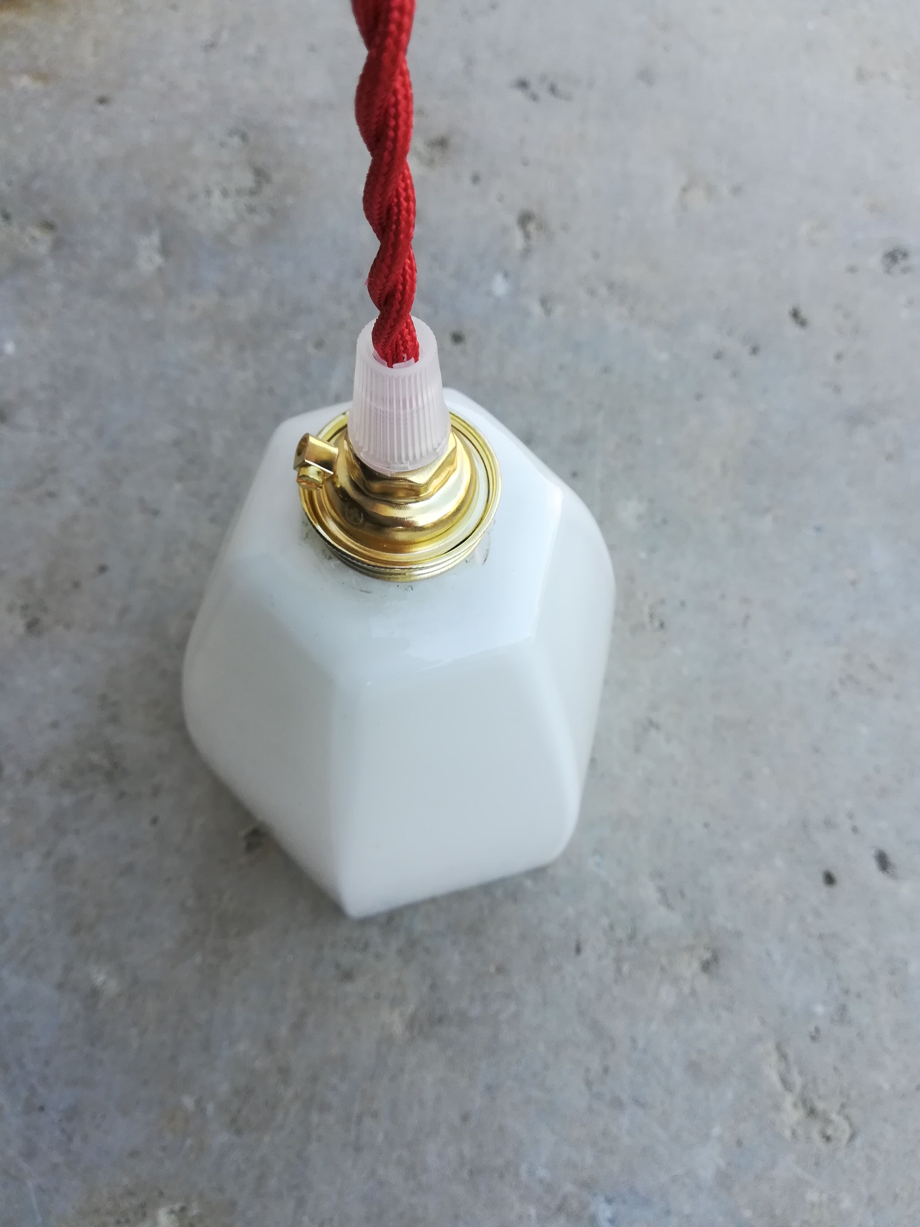 Glass art deco hanging lamp