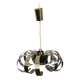 Suspension vintage fleur en rubans d’inox – Space Age années 1970