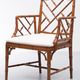 20th Century Chinese Chippendale Style Faux Bamboo Chairs