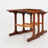 Set of 3 teak wood nesting tables by G-Plan, 1970s, UK ca. 1970