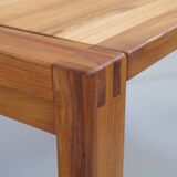 Oiled solid elm table, Vendée model, from Regain