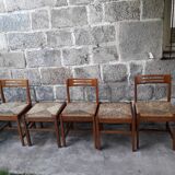 Set of 3 chairs and 2 Scandinavian stools