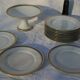 Table service 58 pieces in limoges porcelain uc - blue and gold border