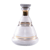 Récipient en verre avec finition dorée