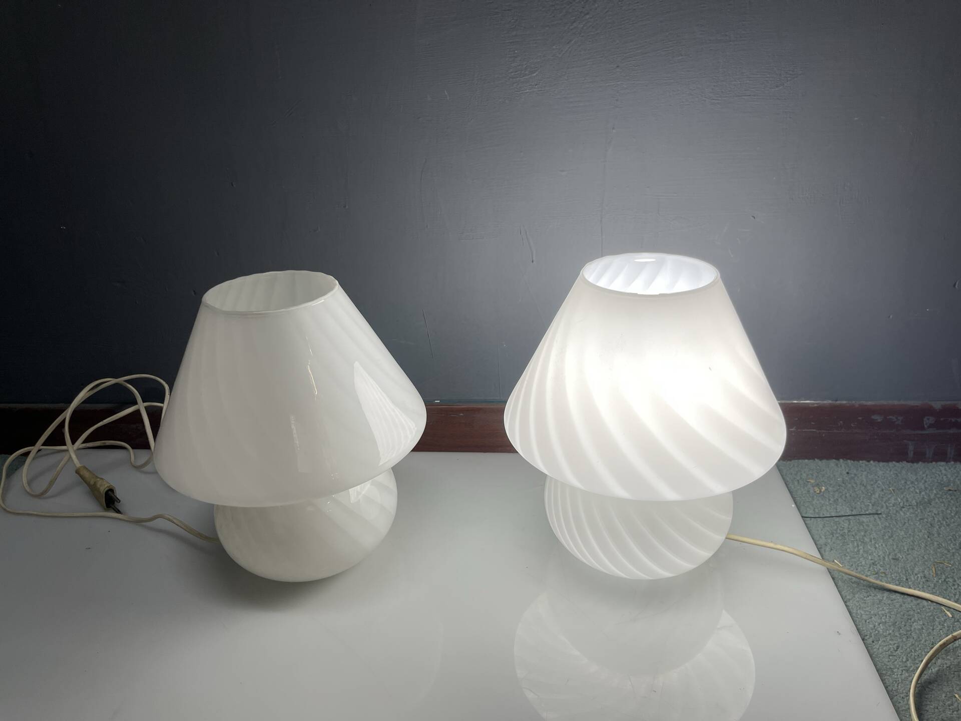 Mushroom Murano Table Lamps Set of 3