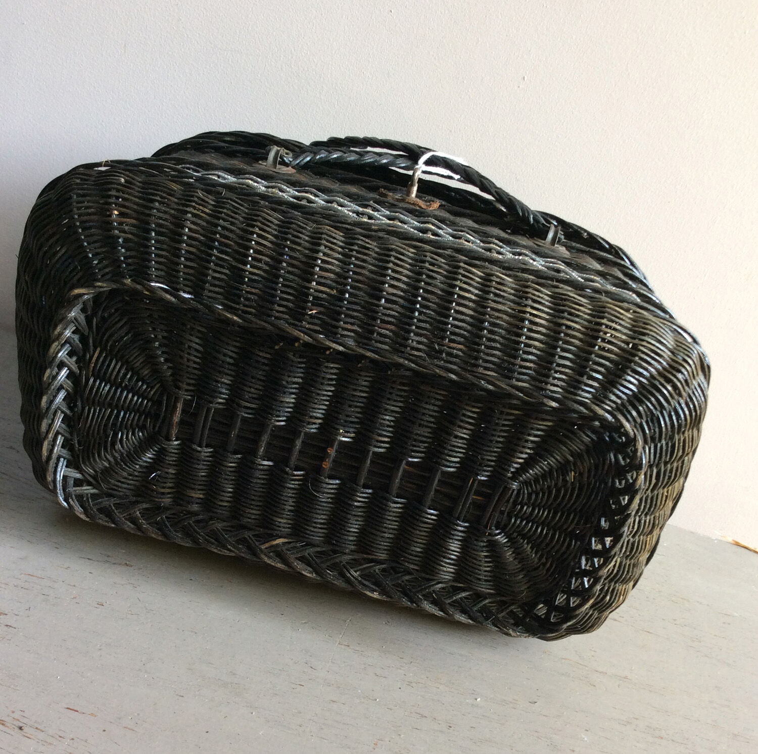 Bressan basket in blackened rattan