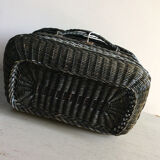 Bressan basket in blackened rattan