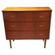 Commode 3 tiroirs scandinave en teck, 1970