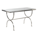 Modernist console in brushed steel and smoked glass - 1970