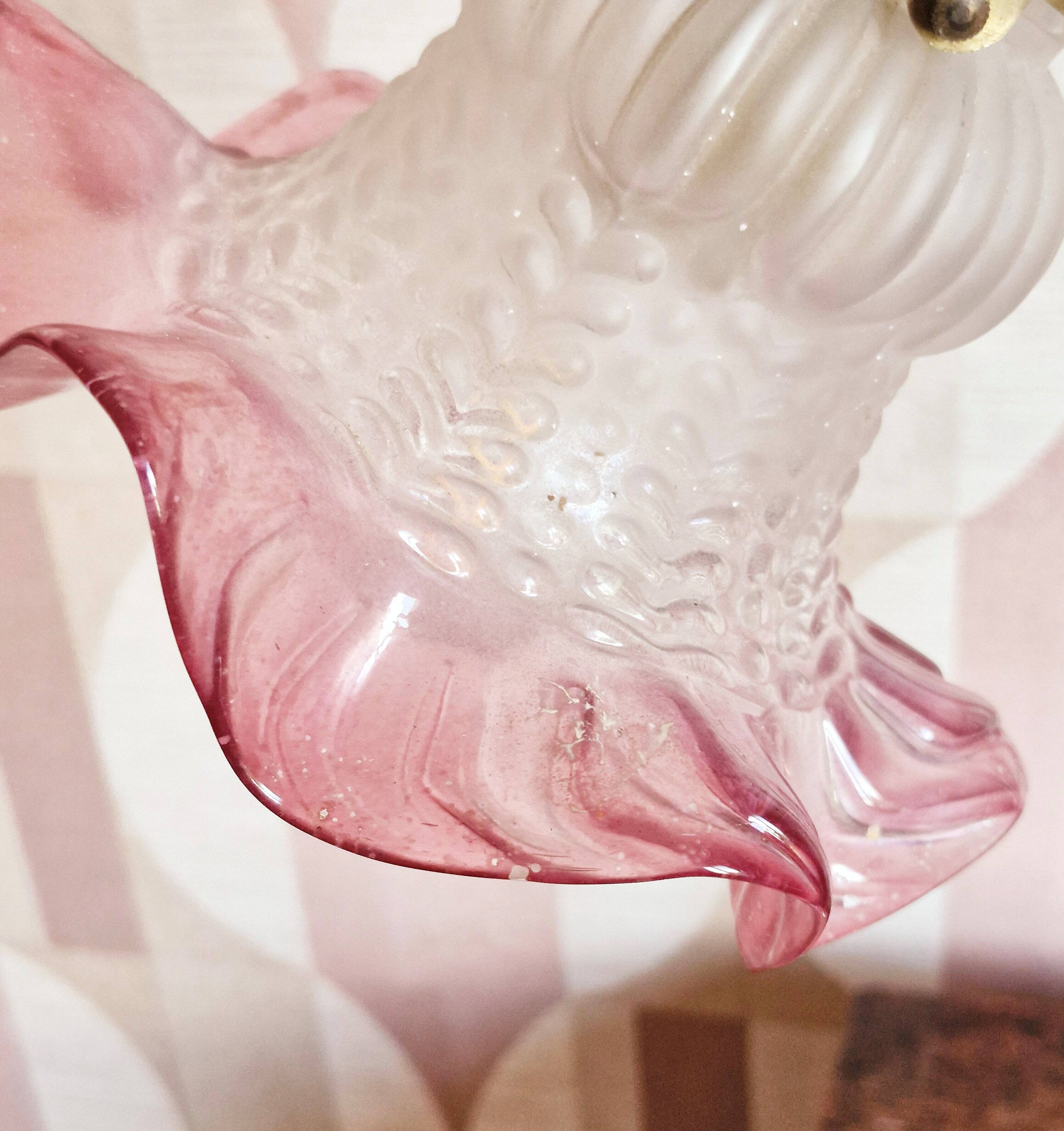 Pink tulip brass lamp