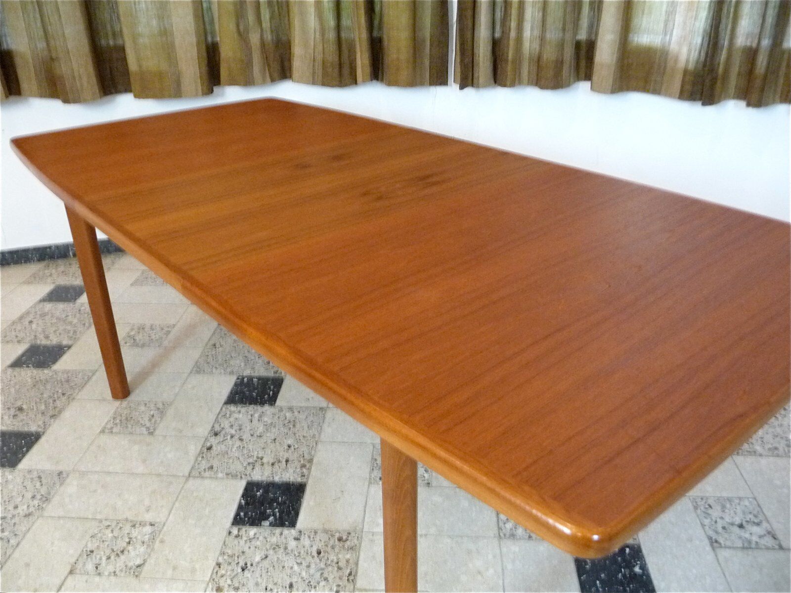 Danish extending teak dining table, 1960s