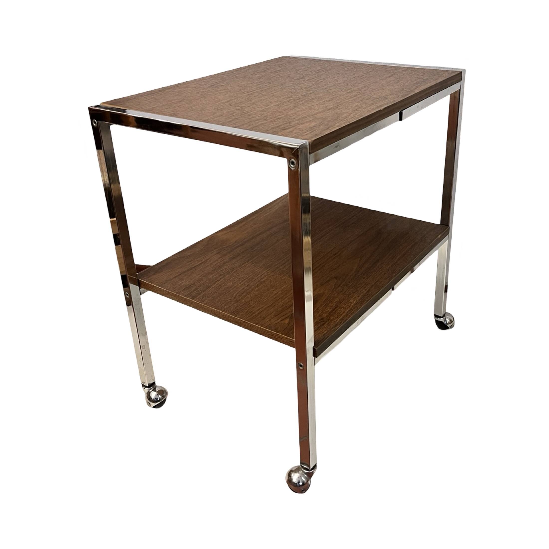 Modernist mobile table or bar Denmark 1970s.