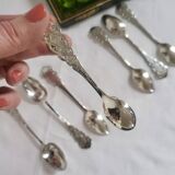 Box of 6 Small Spoons and Sugar Tongs Bergna Bros. Sunderland