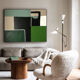 Abstract painting geometric shapes "Life" 100x81 cm