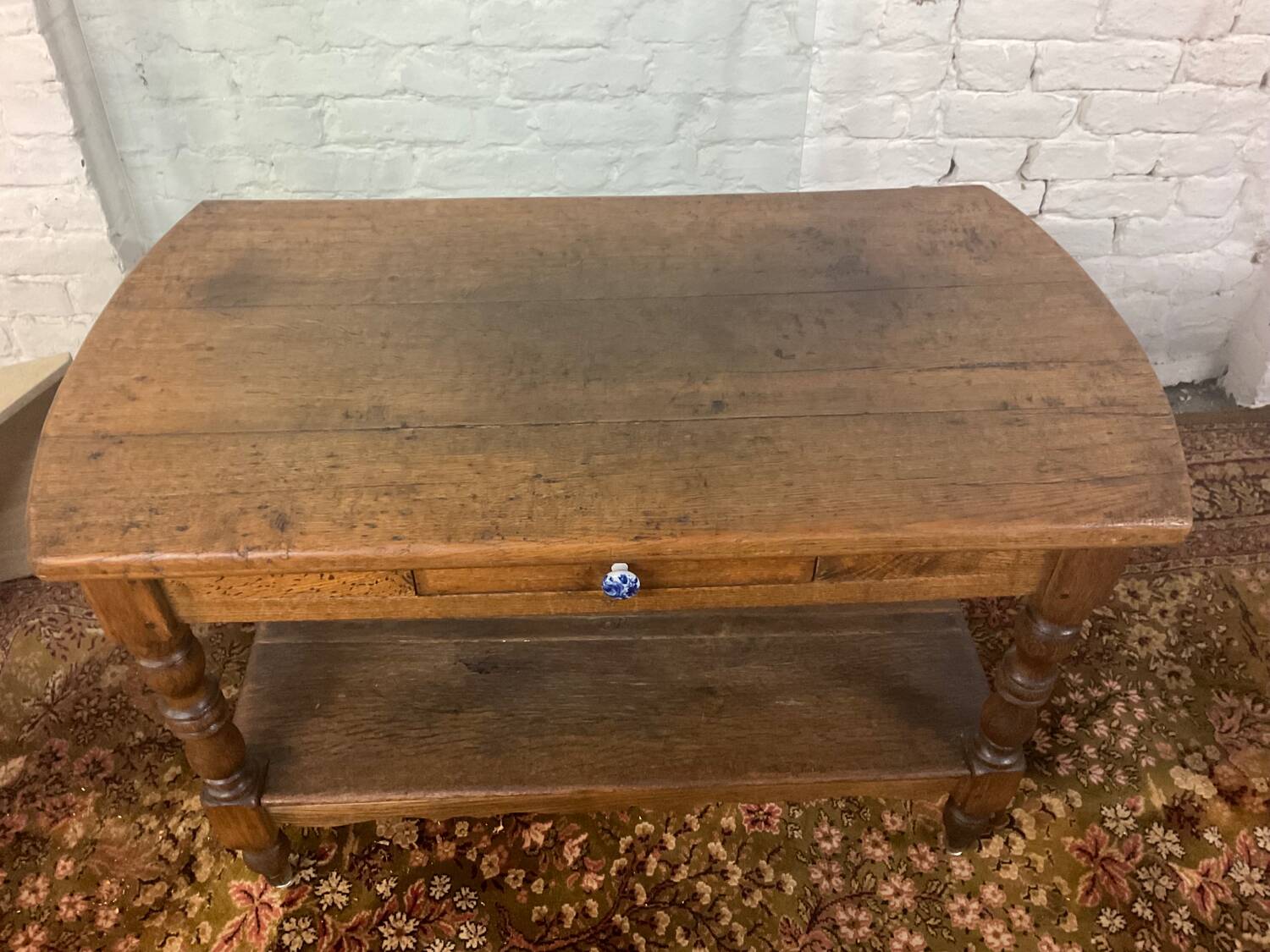 Old farmhouse console in solid oak