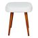 White-cream square stool Ivory vintage PRL 1970s
