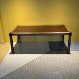 Bamboo And Burlwood Top Dining Table, Italy, 1970's