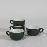 4 vintage bistro style coffee cups