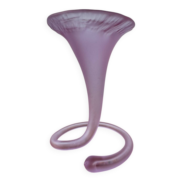 Vase cornet verre soufflé ancien