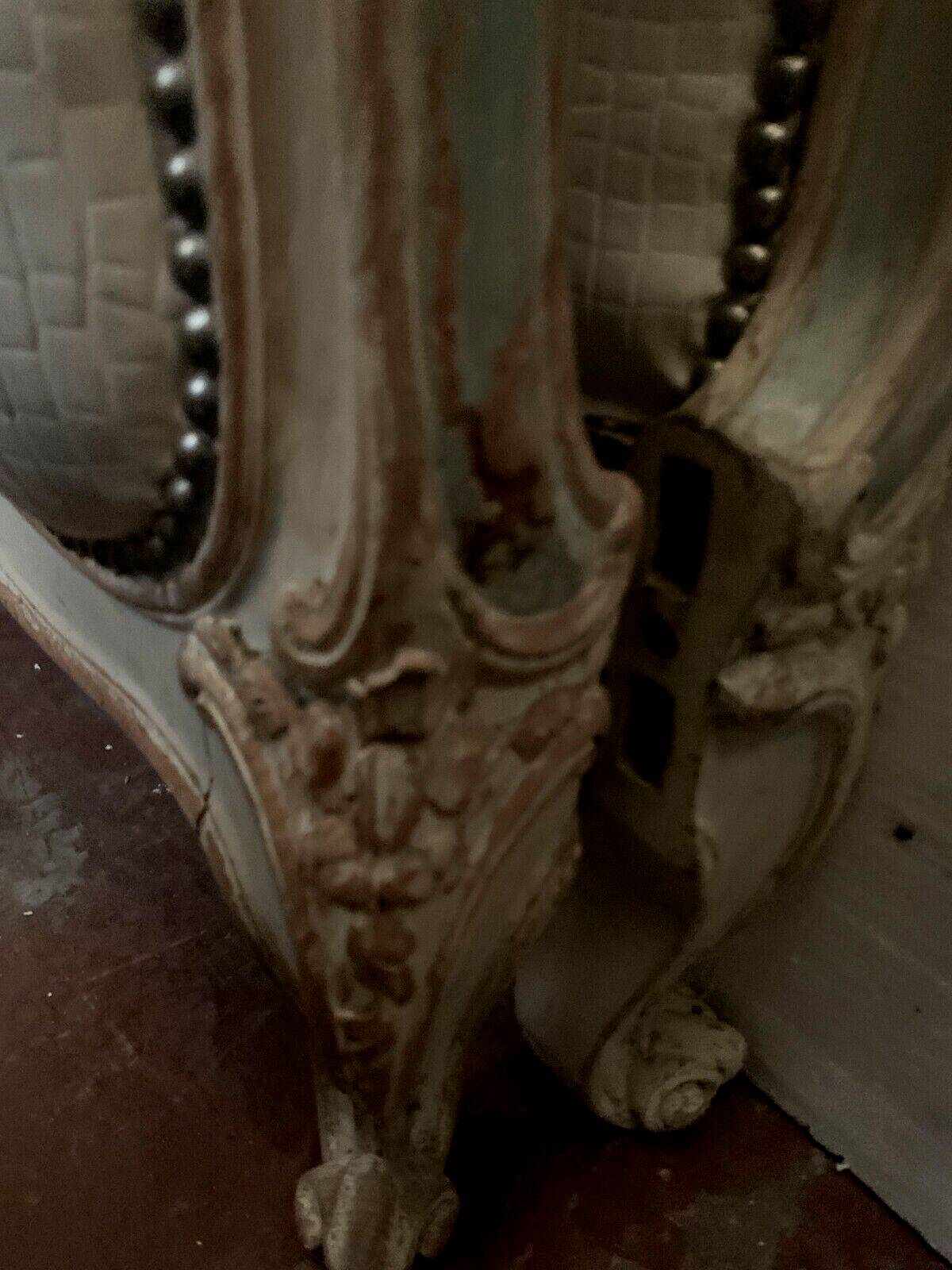 Louis XV style bed in 20th century patinated beech