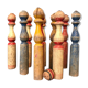 Jeu de 11 quilles bois circa 1930/50