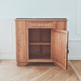Rare Art Deco sideboard – solid oak, marble & fine finishes