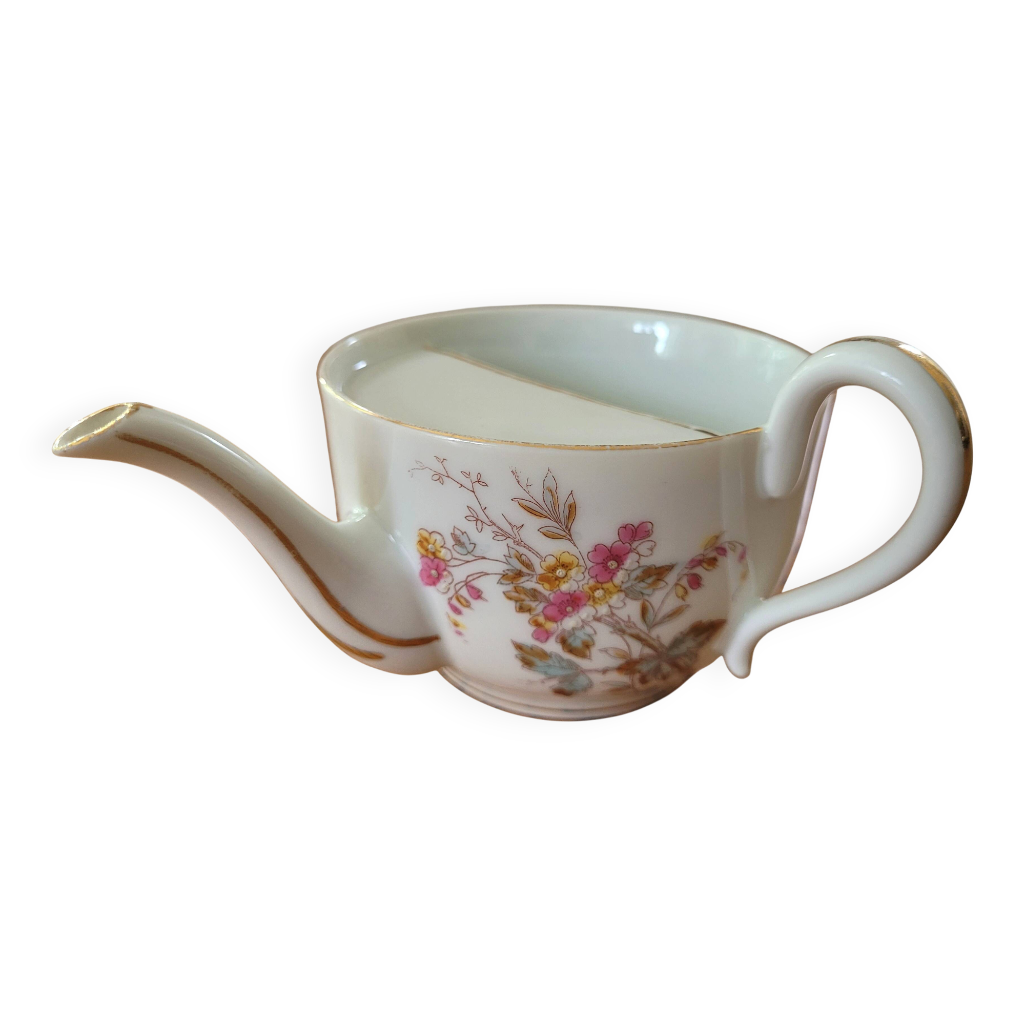 Antique porcelain duck mug for the sick