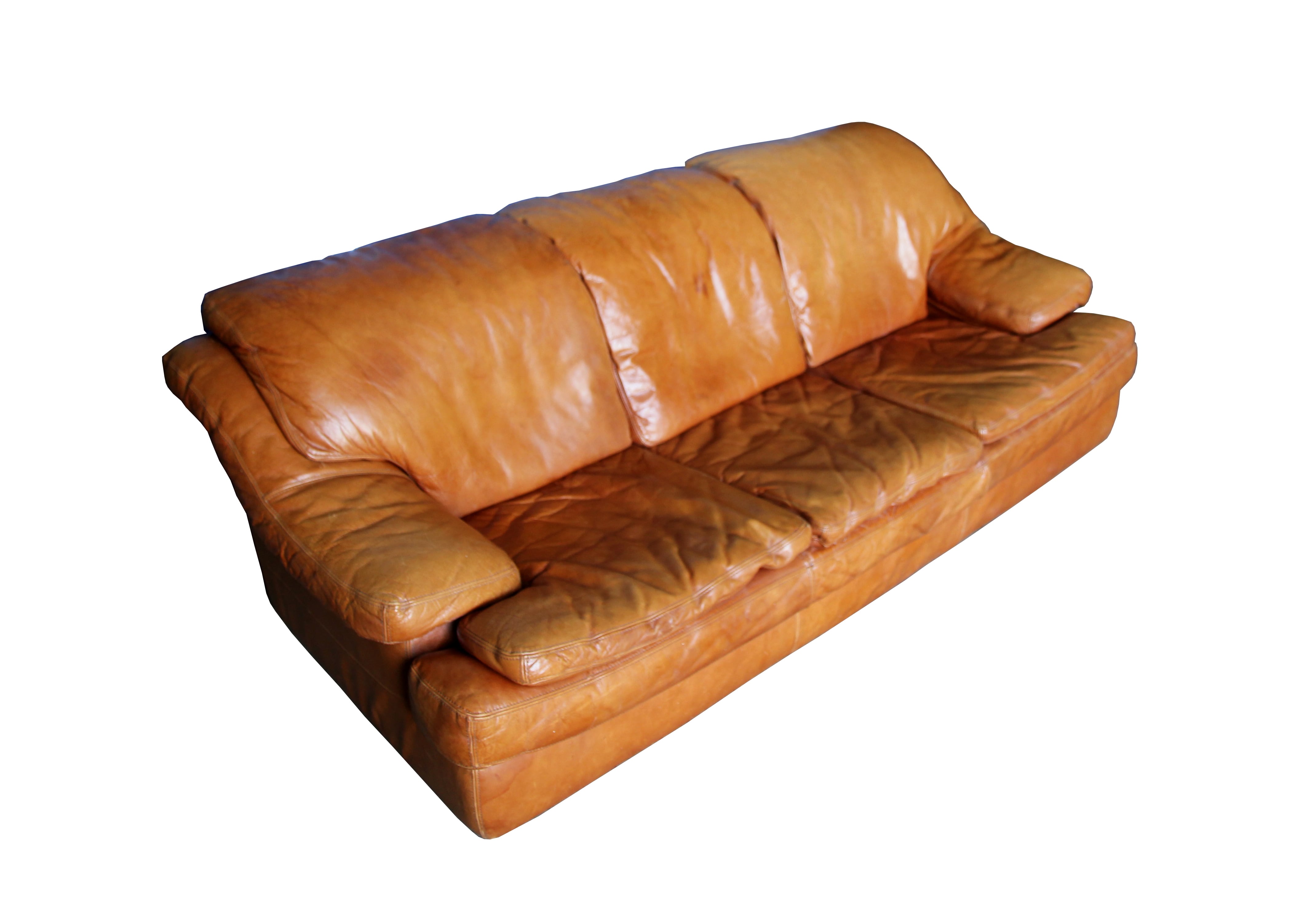Vintage roche Bobois leather sofa