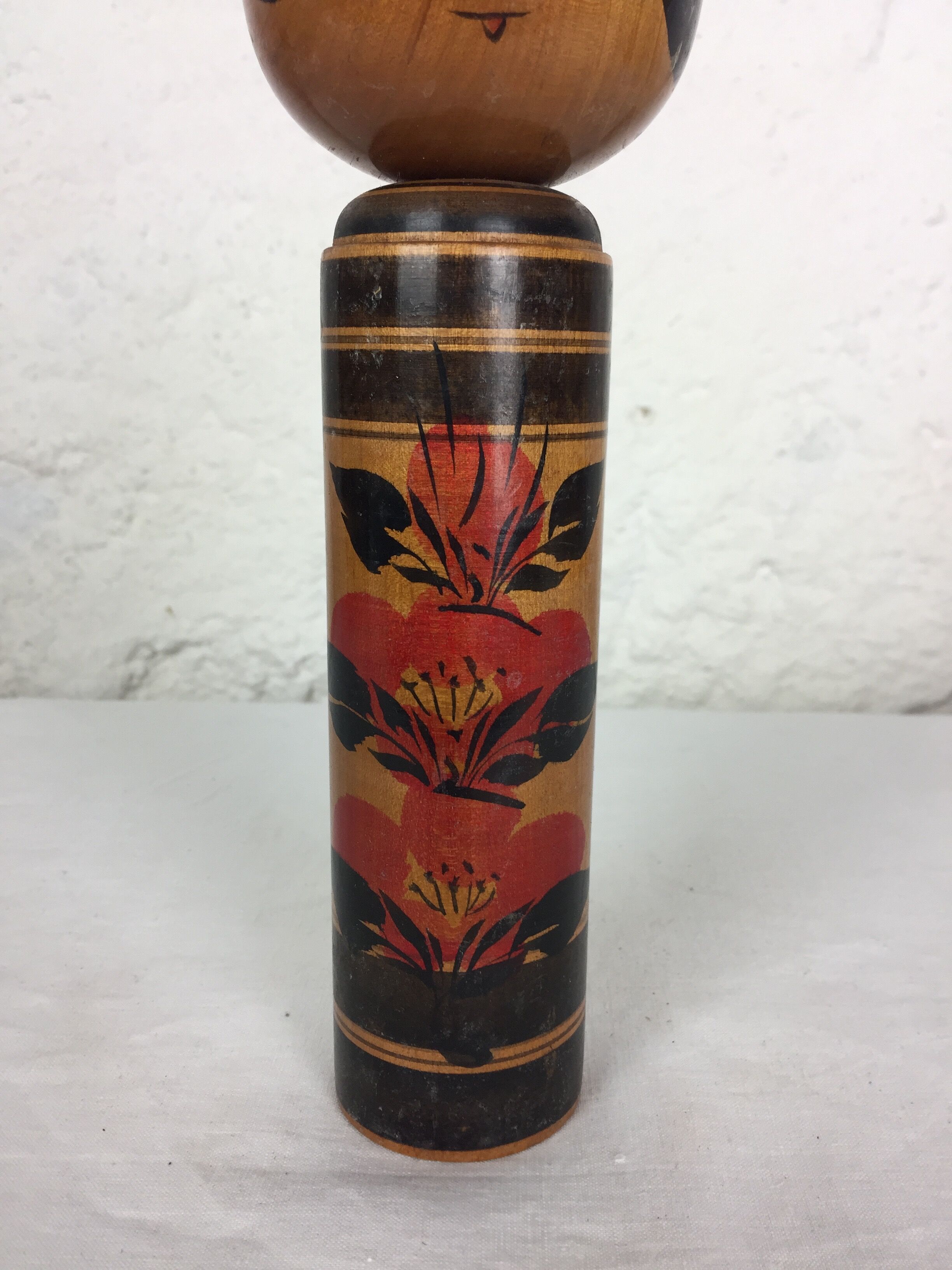 Japanese Kokeshi hand-painted doll from the 1960s