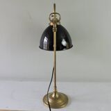 Vintage lamp enamelled globe 50s