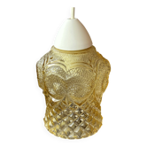 Amber moulded glass lamp