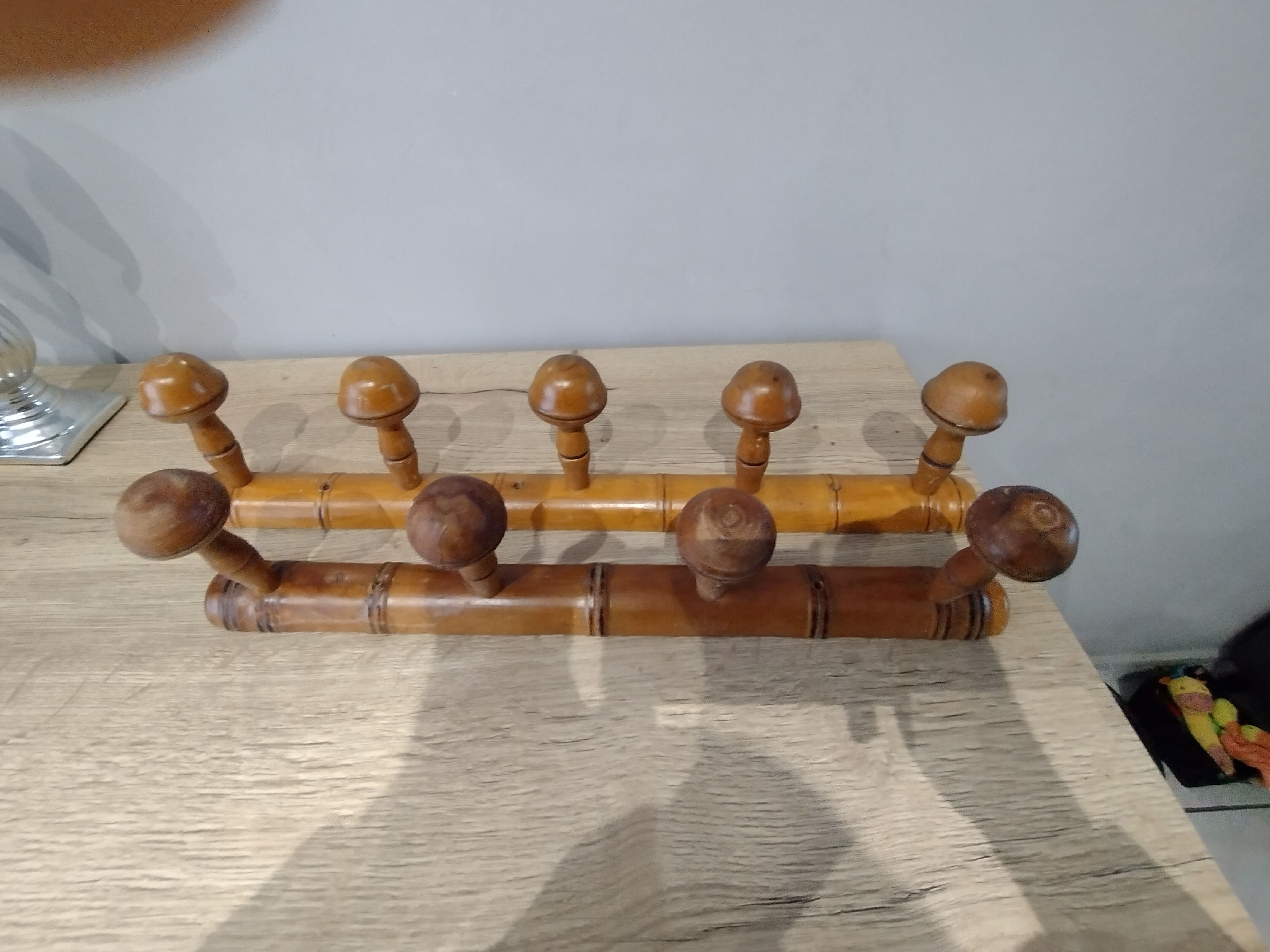 Vintage bamboo wall coat hook