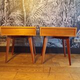 Pair of Scandinavian teak bedside tables