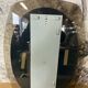 Vintage Luigi Fontana oval mirror smoked glass from the 70s