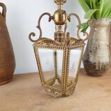 Louis XVI Style Chandelier in Bronze & Polished Glass - H 33 cm