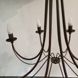 Brown metal chandelier