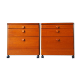 Mid century stag bedside cabinets tables in teak
