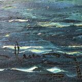 Oil on canvas by Pierre LEMOINE, 1920-2008. The Citadel of Calvi.