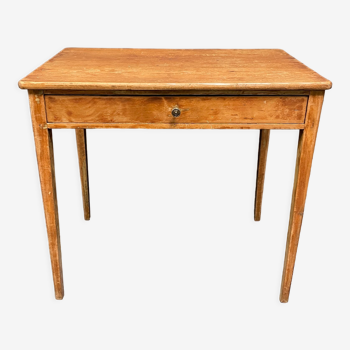 Table ou bureau en pin avec large tiroir
