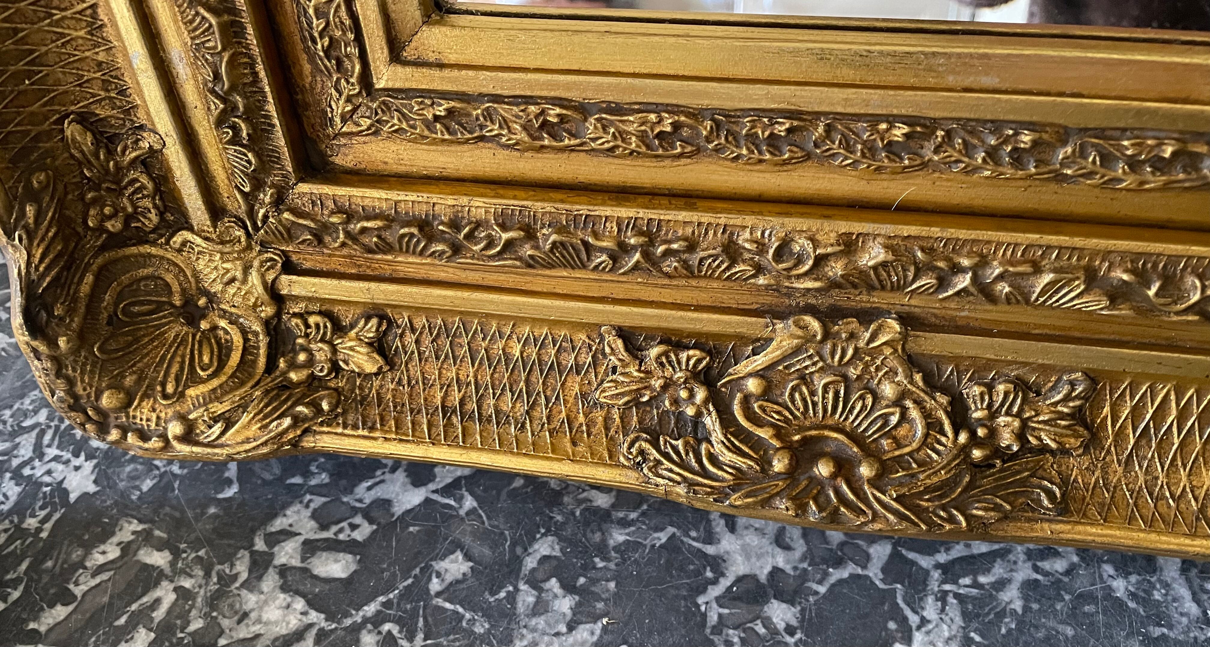 Gilded resin mirror Louis XV H47 X L42 style