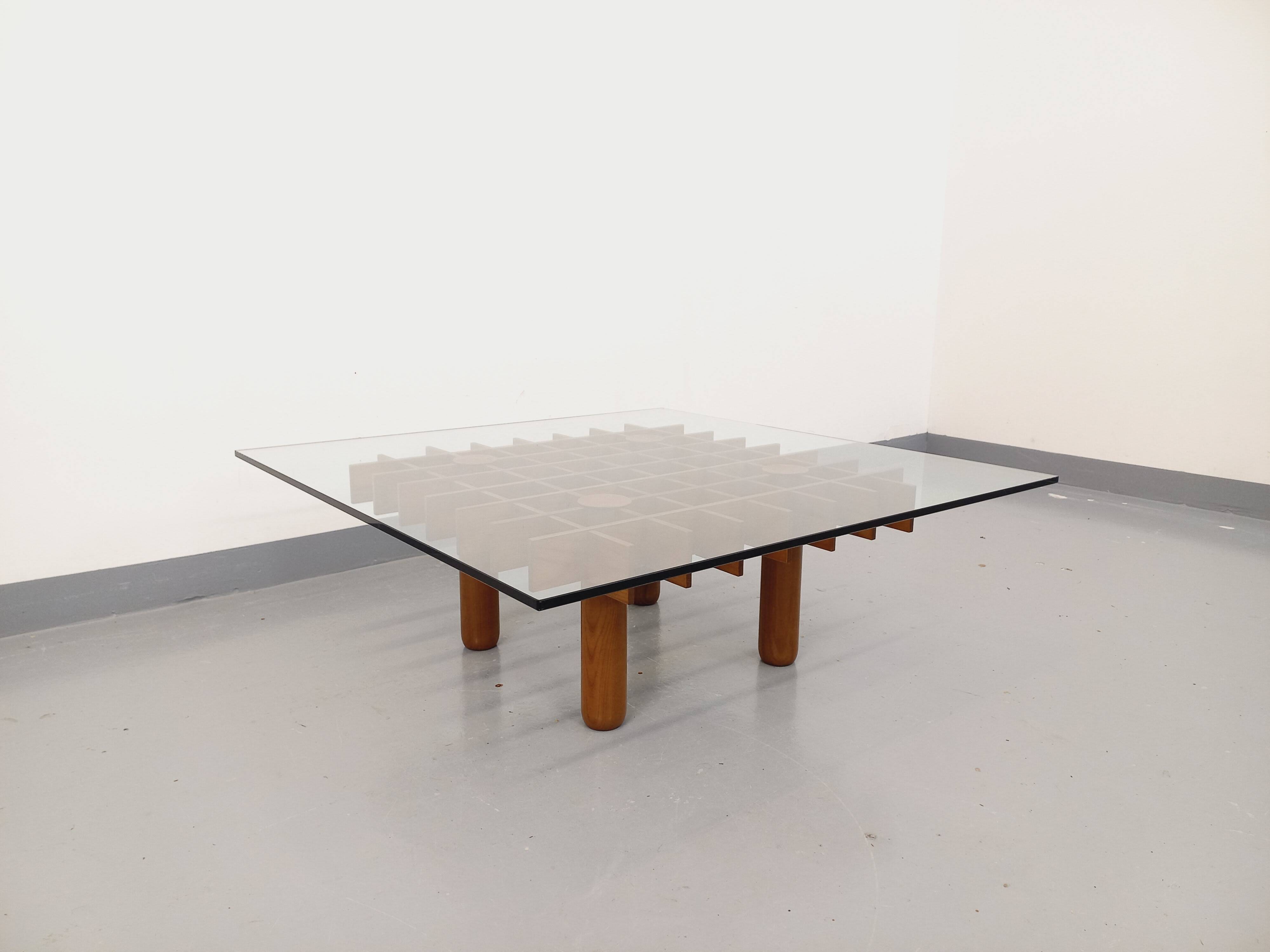 Vintage Italian square coffee table Kyoto by Gianfranco Frattini for Knoll