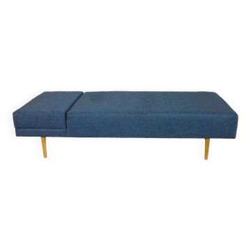 Rare multifunctional sofa/daybed with adjustable headrest 1960, restored