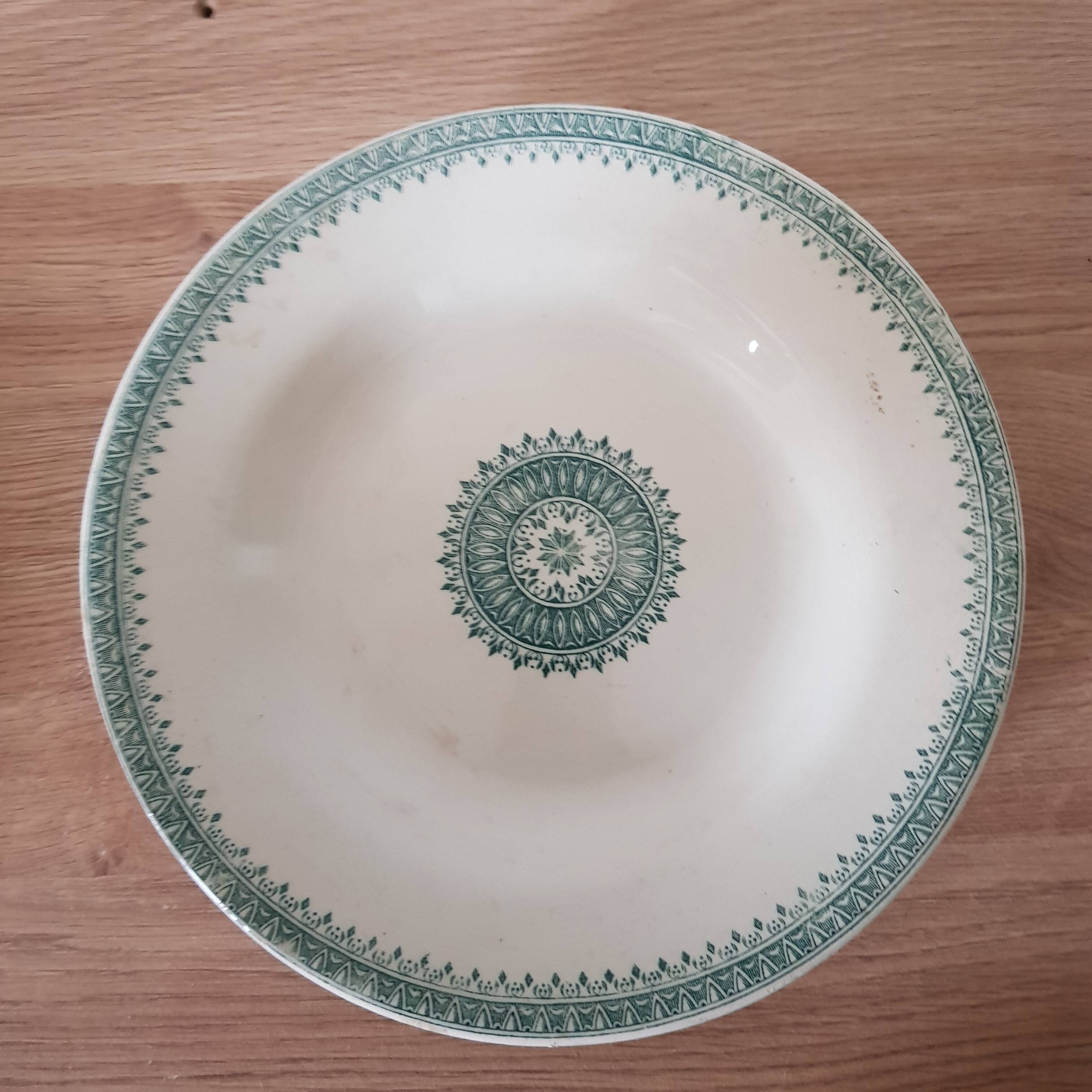6 old Creil Montereau soup plates