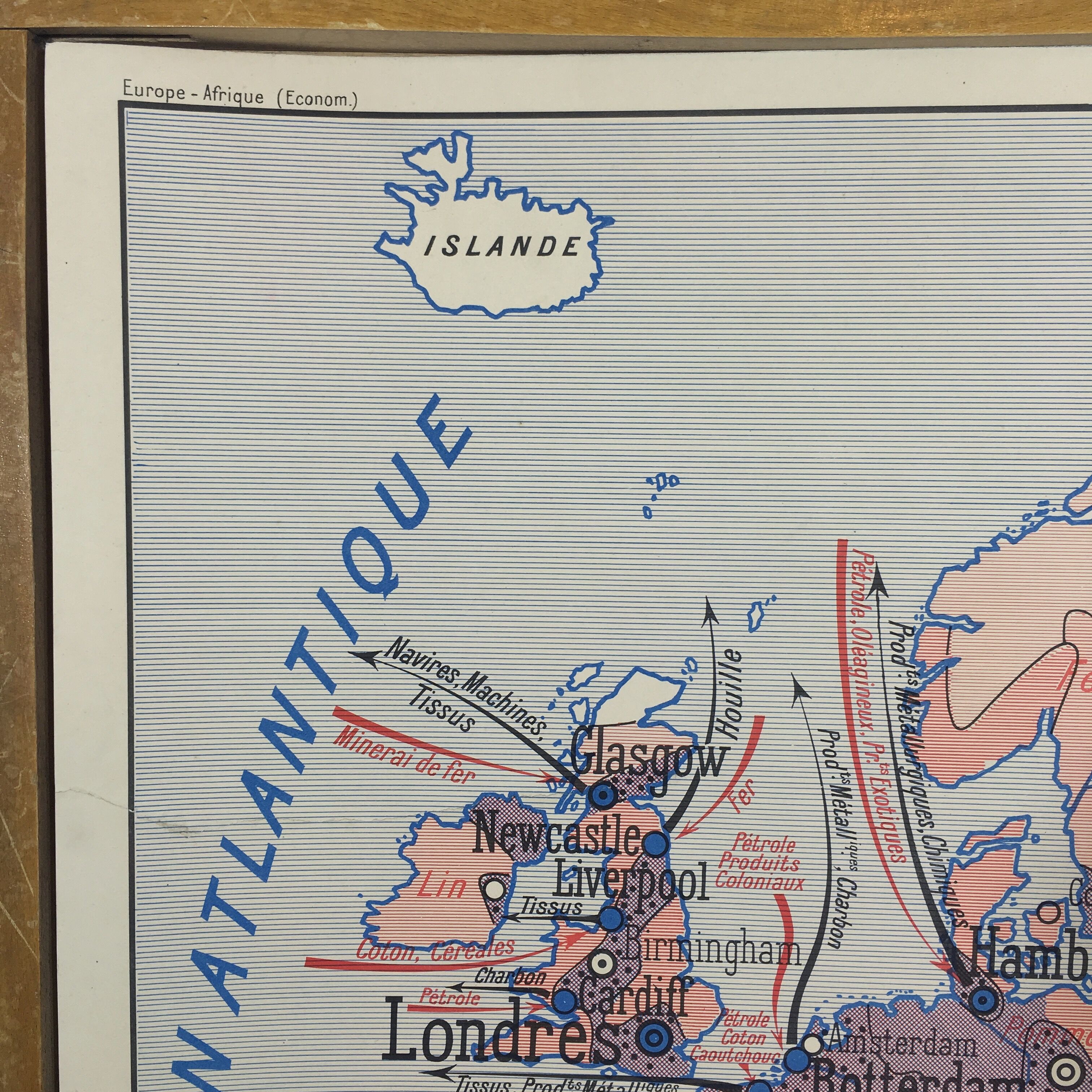School Affoche geographical Europe Africa double sided