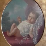 Old oil painting on canvas