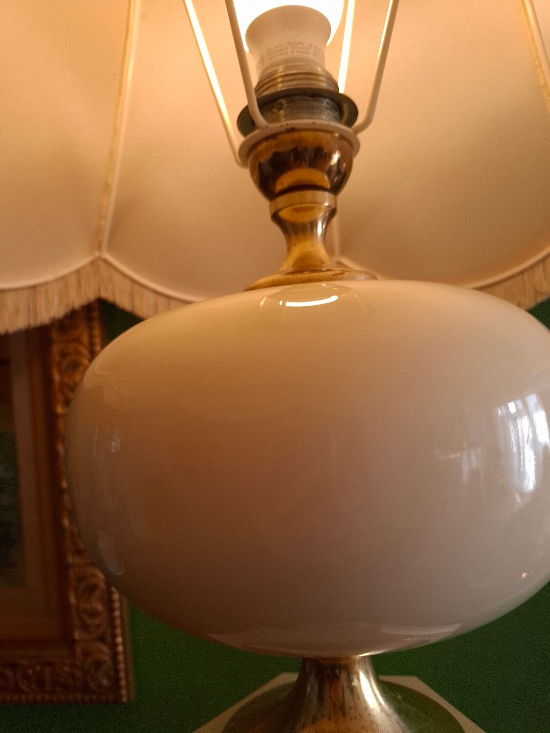 1980s lacquered metal lamp, the Dolphin