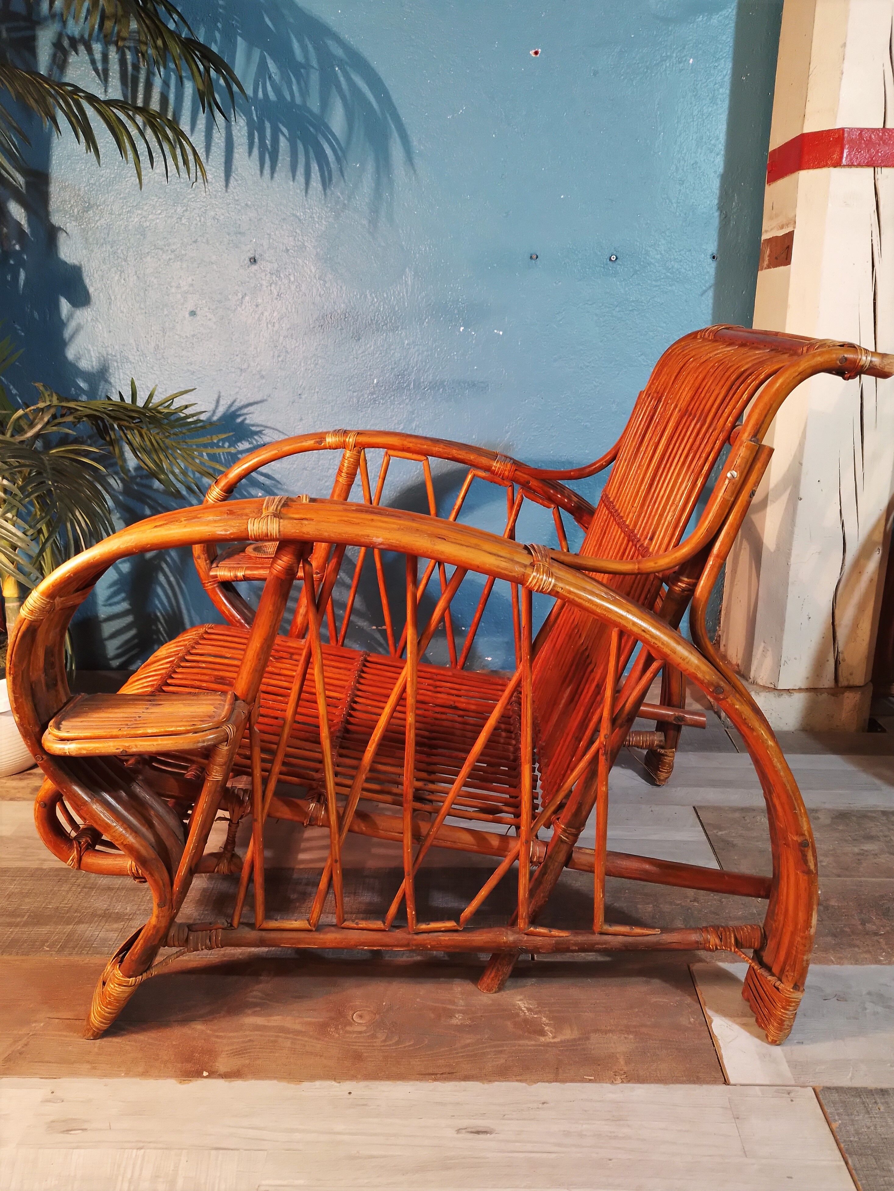 Bamboo armchairs Indochina 1940s