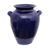 Blue terracotta pot vase 2 anses