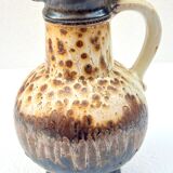 Fat Lava Vase Ceramic Pitcher West Germany 1960s Vintage Scheurich Style