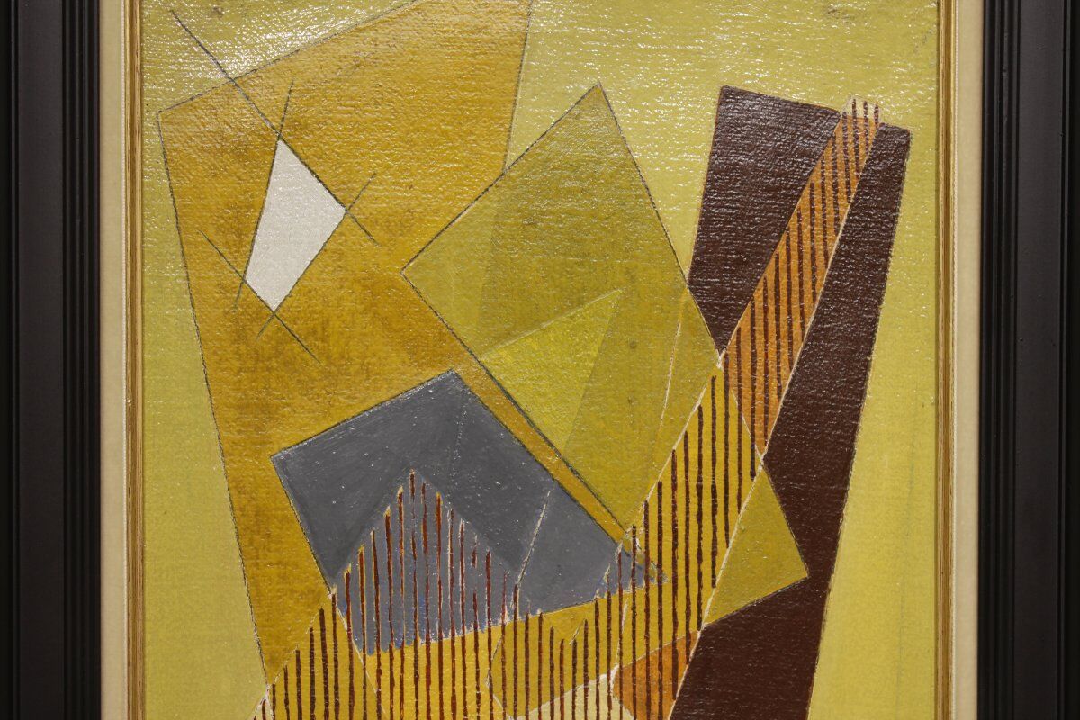 Geometric abstraction by Maurice Miot signed Melito.